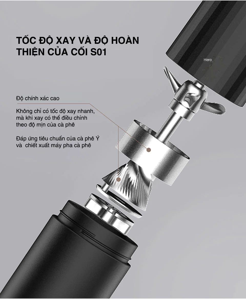 tốc độ xay và độ hoàn thiện