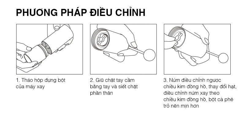 Cách điều chỉnh cỡ xay