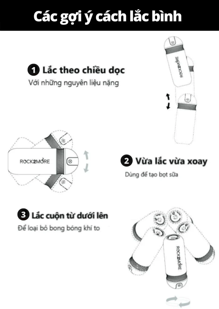 Cách sử dụng Bình lắc sữa pha cà phê