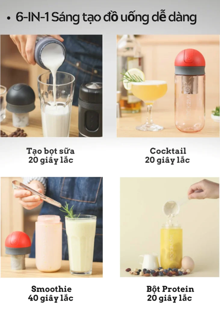 làm bọt sữa và protein