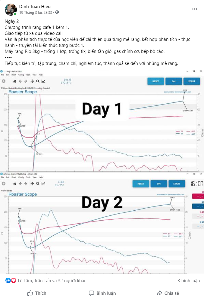 Buổi học rang số 1 và 2