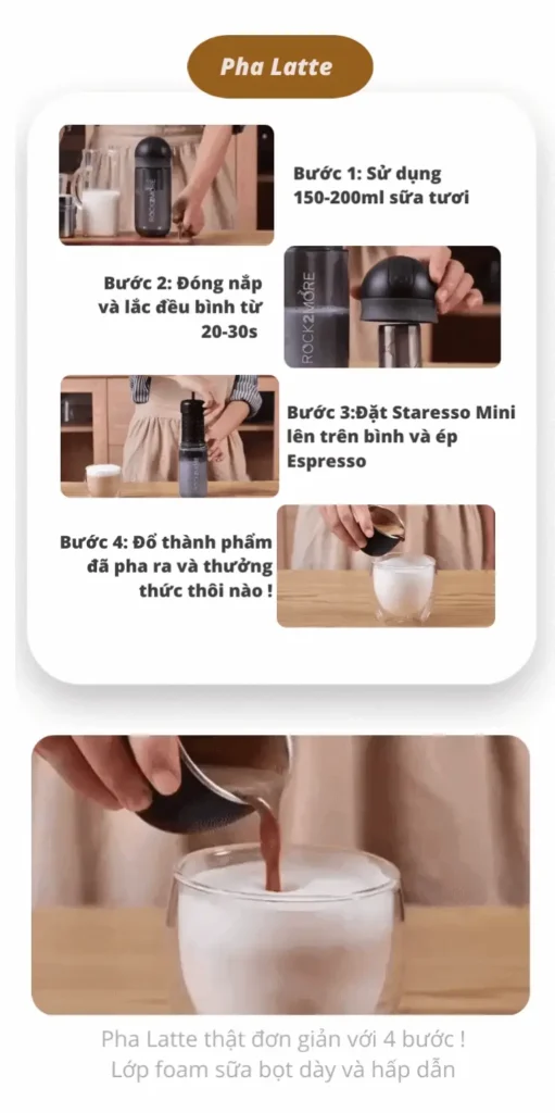 các bước làm cà phê late
