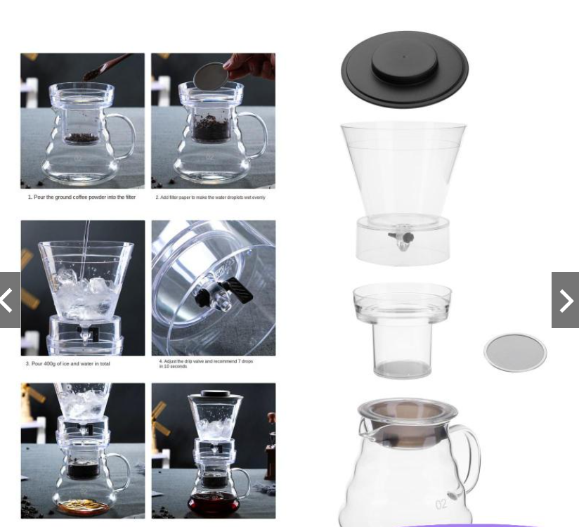 pha cà phê nhỏ giọt đá lạnh