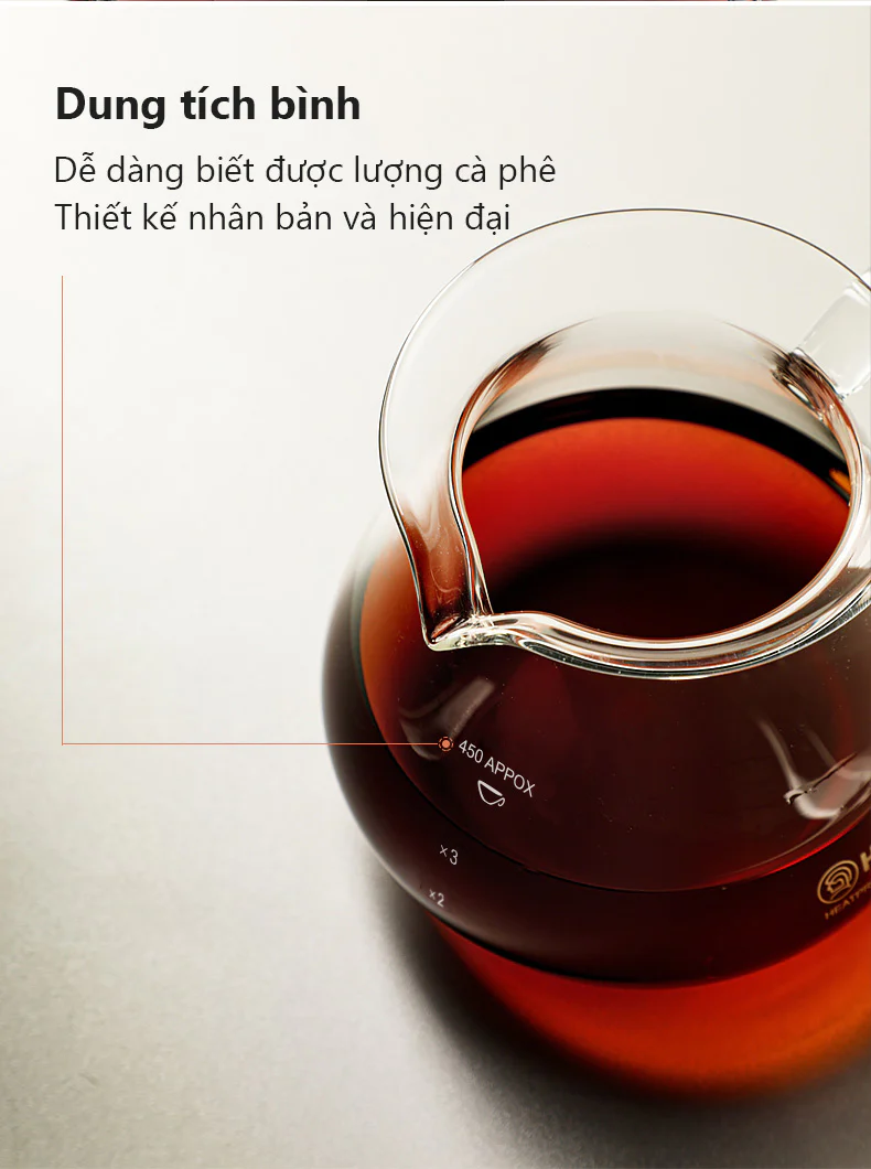 Có vạch xem lượng cà phê