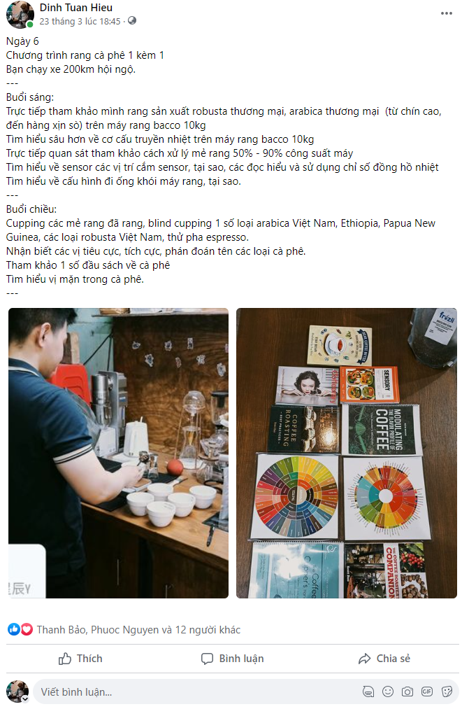 Buổi số 5 học rang cà phê