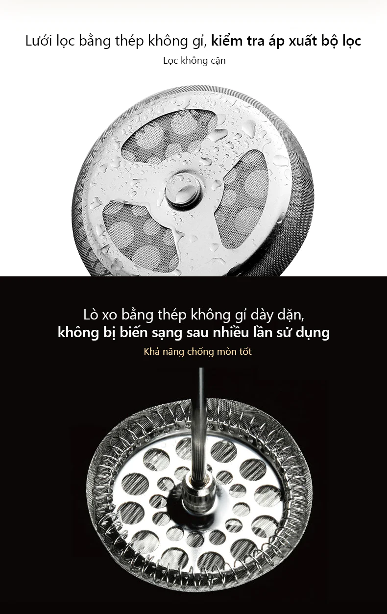 lưới lọc inox bình pha french press