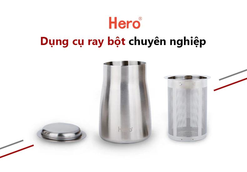 Hũ rây bột mịn cà phê 100% inox