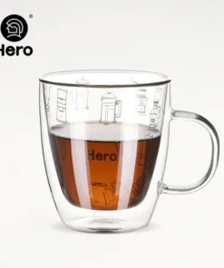 Ly thuỷ tinh 2 lớp có quai Hero